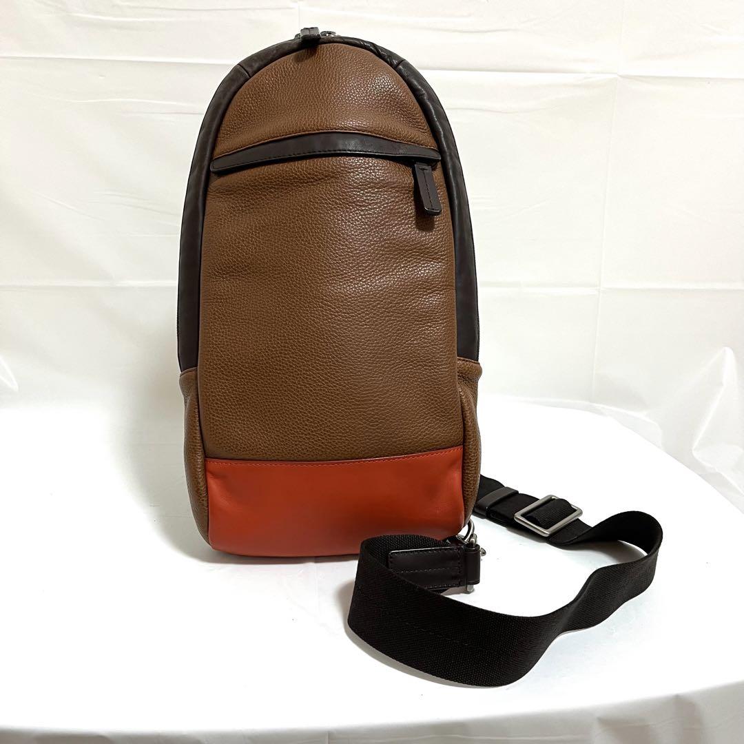 コーチ COACH F70922 ボディバッグ ブラウン×オレンジ