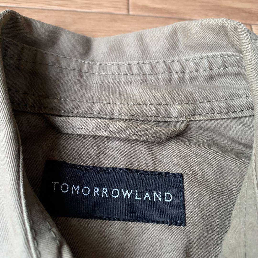 TOMORROWLAND リネン混 ダブルジップ ミリタリー ジャケット カーキ