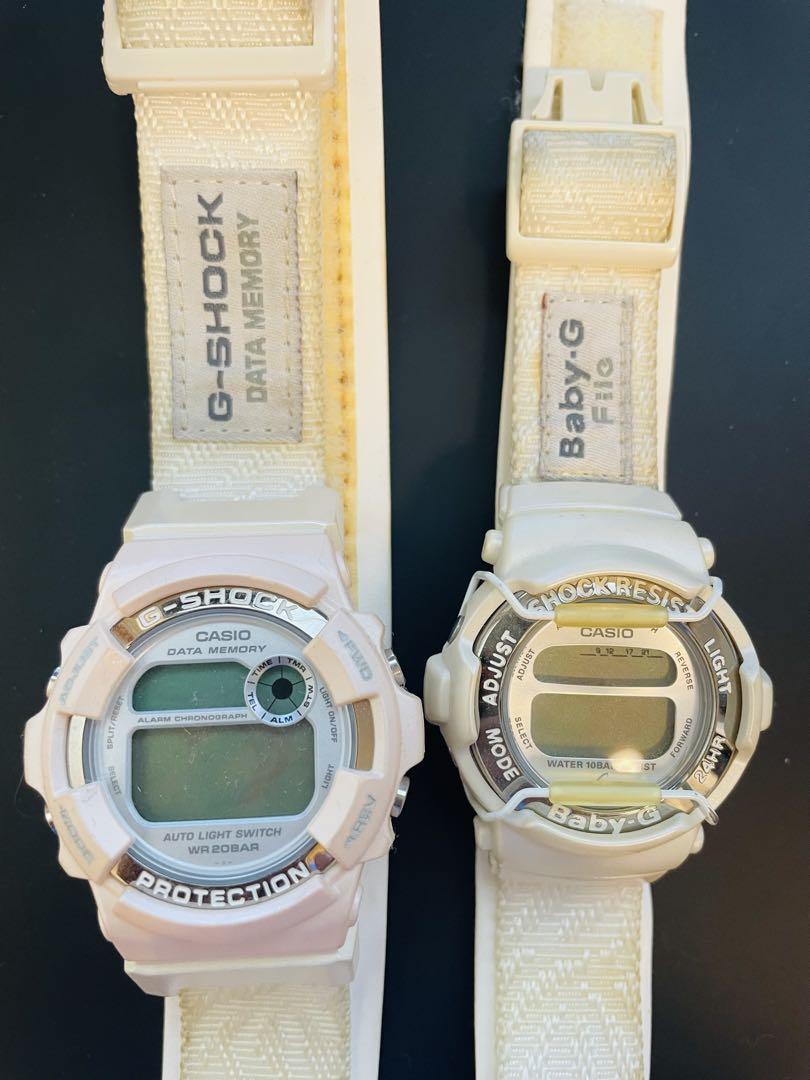 BABY-G デジタル腕時計 ホワイト 箱付き 稼働 Baby-G 腕時計 デジタル ホワイト ライト 新品電池 外箱