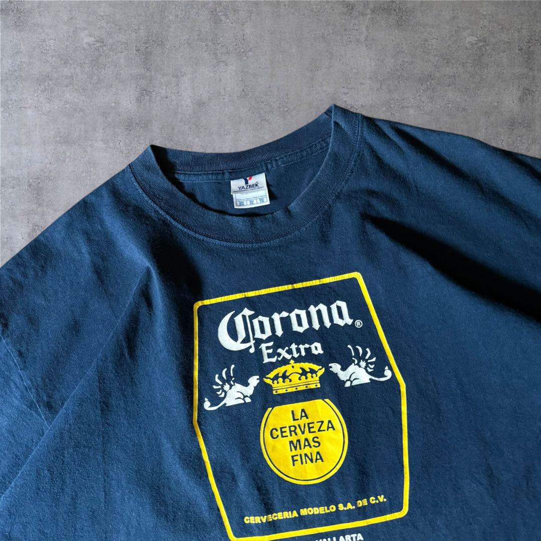 1317】Corona TシャツYAZBEK企業系雰囲気系コロナビール古着Y2K