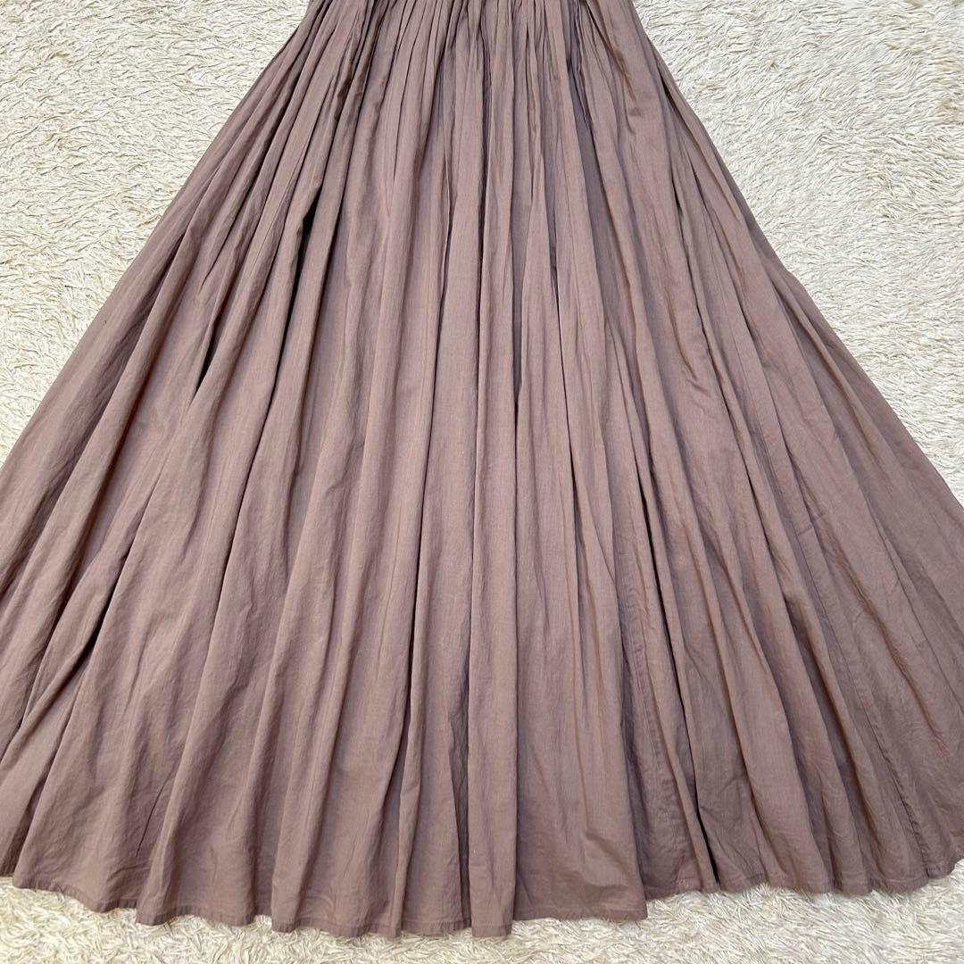 小柄な方もOK マリハ 夏のレディのドレス 裾上げ マキシワンピース ブラウン