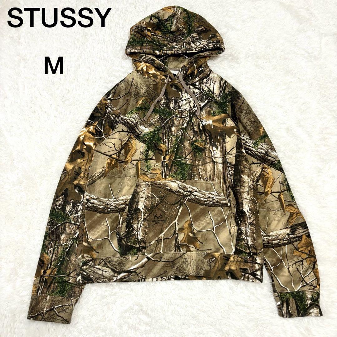 ステューシー 刺繍ロゴ リアルツリー スウェットパーカー M  RN94974パーカー