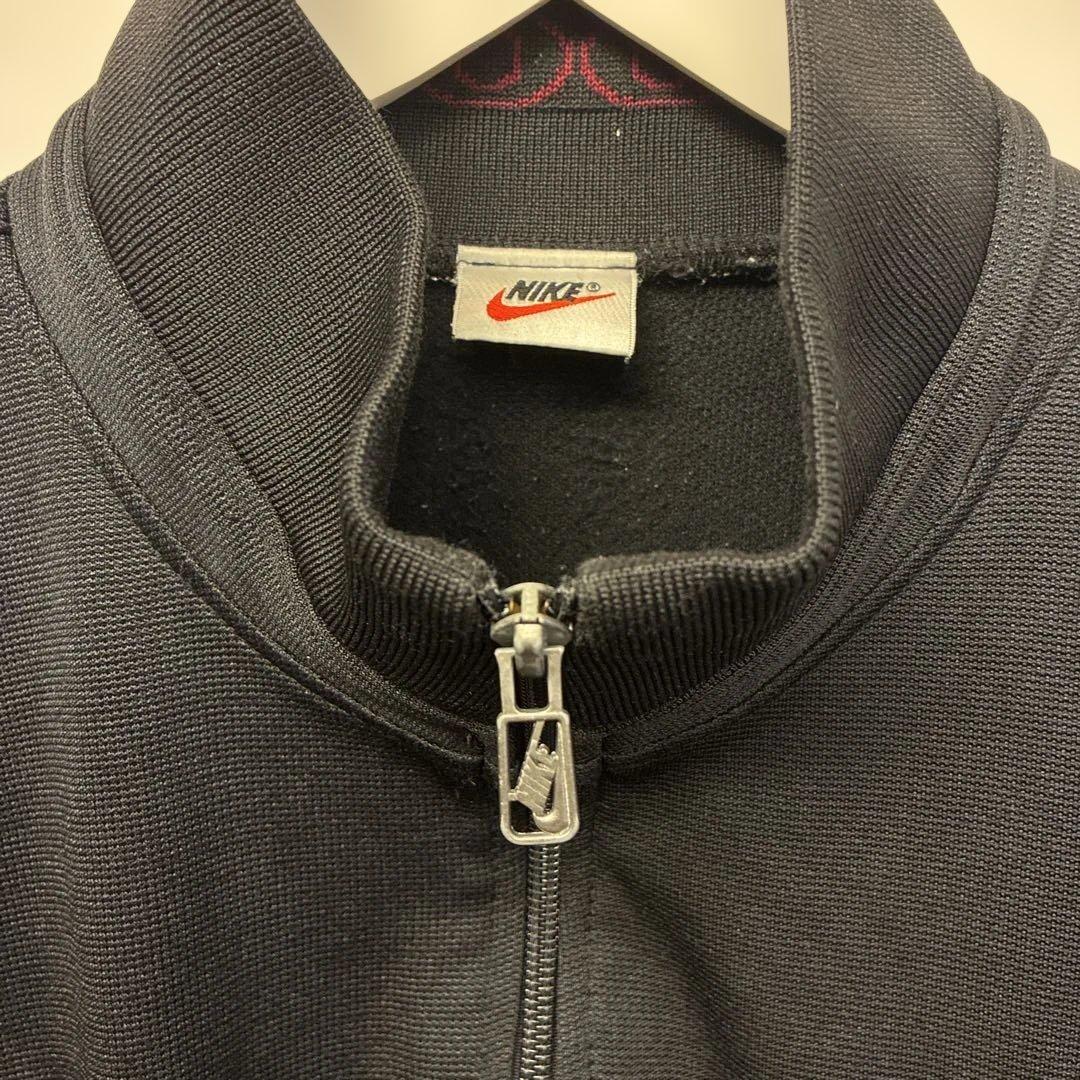 90s NIKE オールドナイキ 銀タグ トラックジャケット ジャージ 黒 XL