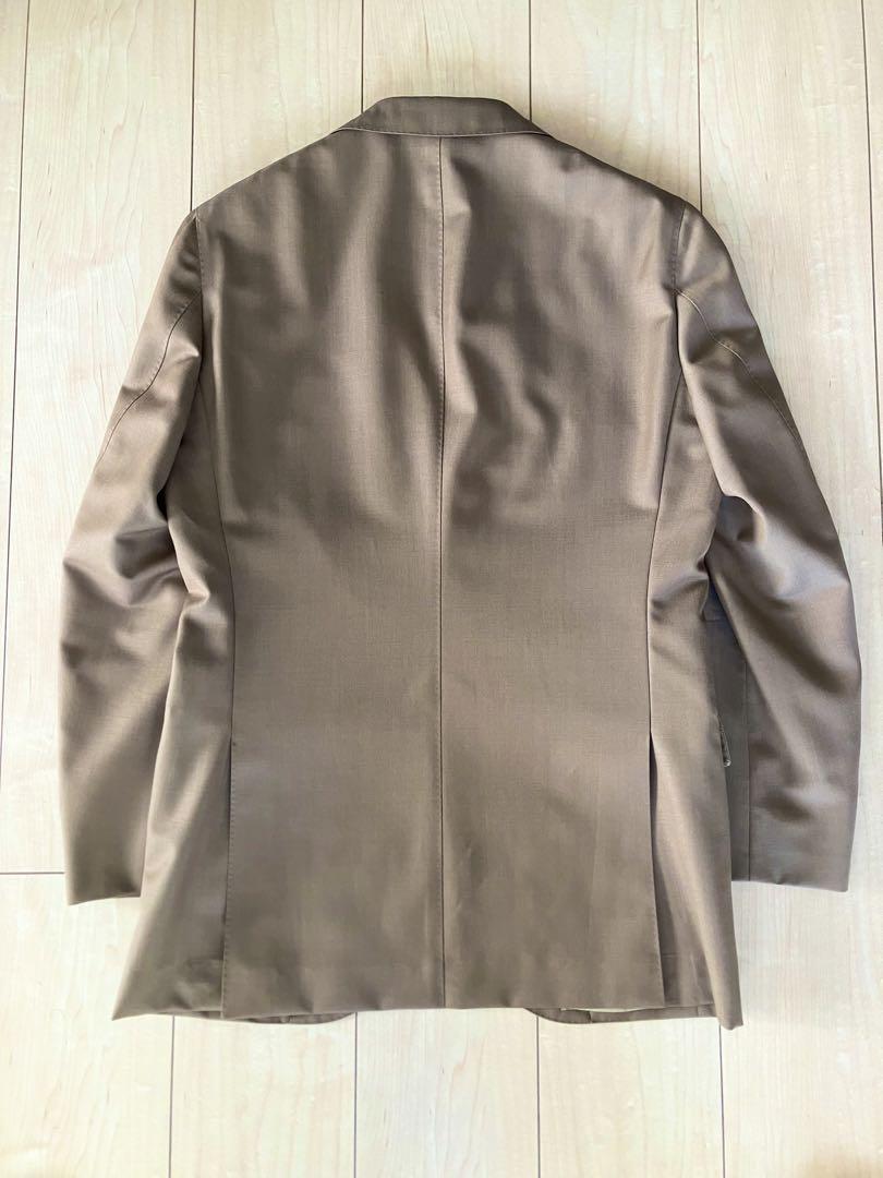 BEAMS F ウールモヘヤ スーツ 48 ベージュ BOWER ROEBUCK