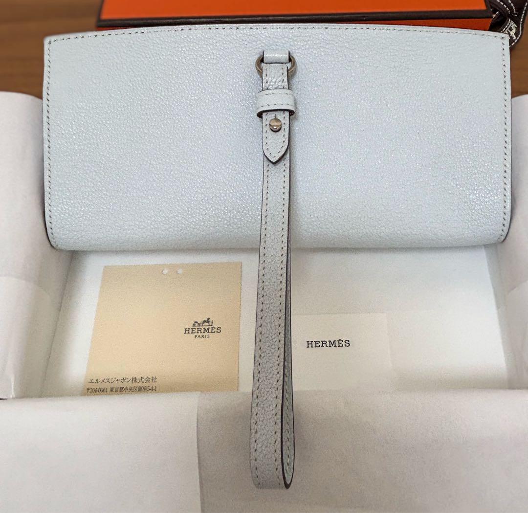 HERMES インザループ　ウインク　メガネケースレザーポーチ