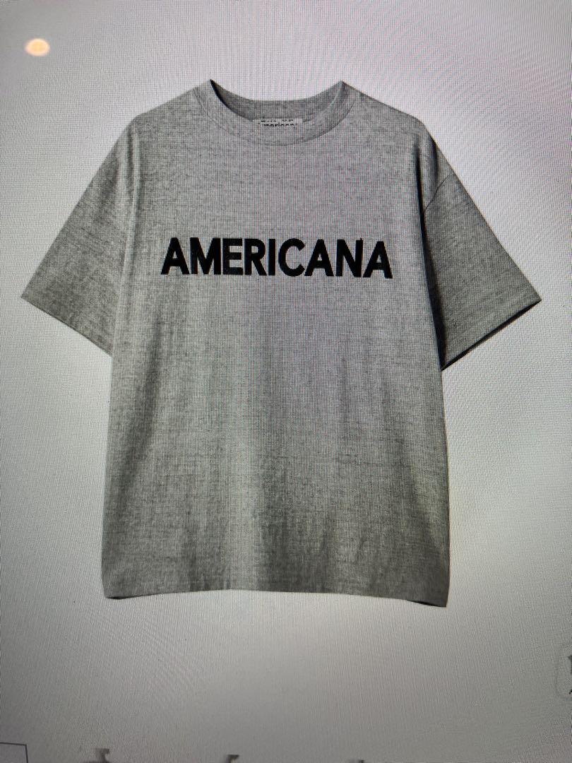 AMERICANA 半袖Tシャツ グレー