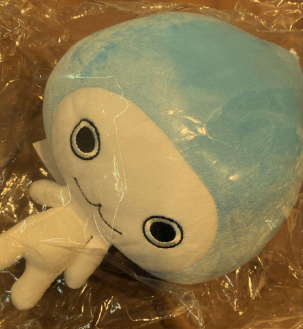青いキャラクターぬいぐるみ 約30cm