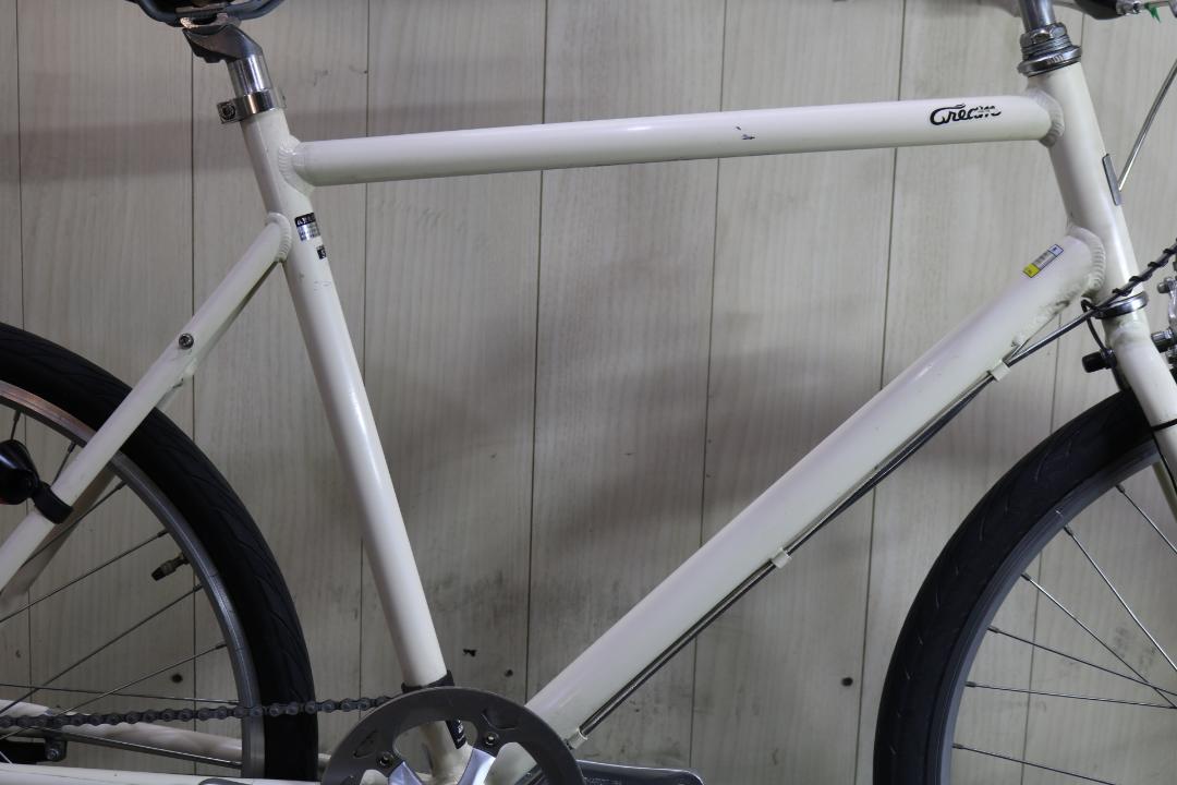 あさひ製クリーム 26インチ シマノ7速 530mm AUTO LED仕様クロス