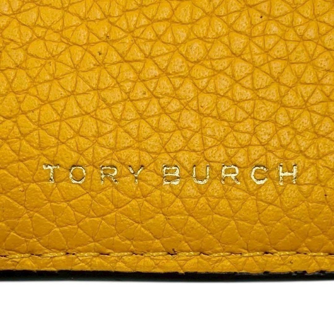 Tory Burch トリーバーチ ２つ折り財布 カード ロゴ イエロー Tory Burch - 新品 トリーバーチ TORY BURCH 2つ折り財布