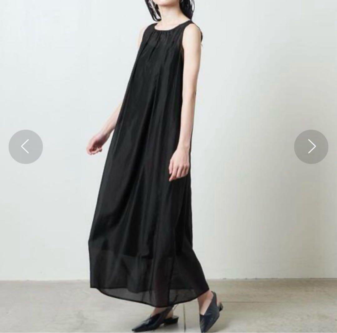 MARW UNITED ARROWS＞シアー ロングワンピース Mサイズ 黒