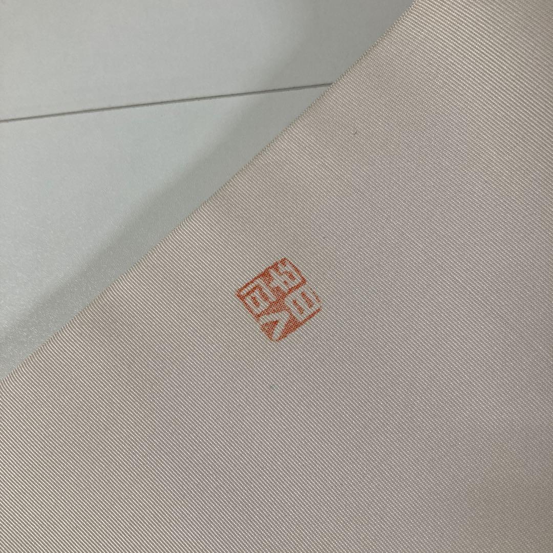 開き名古屋帯 正絹 塩瀬 作家物 雪山景色 T-1593