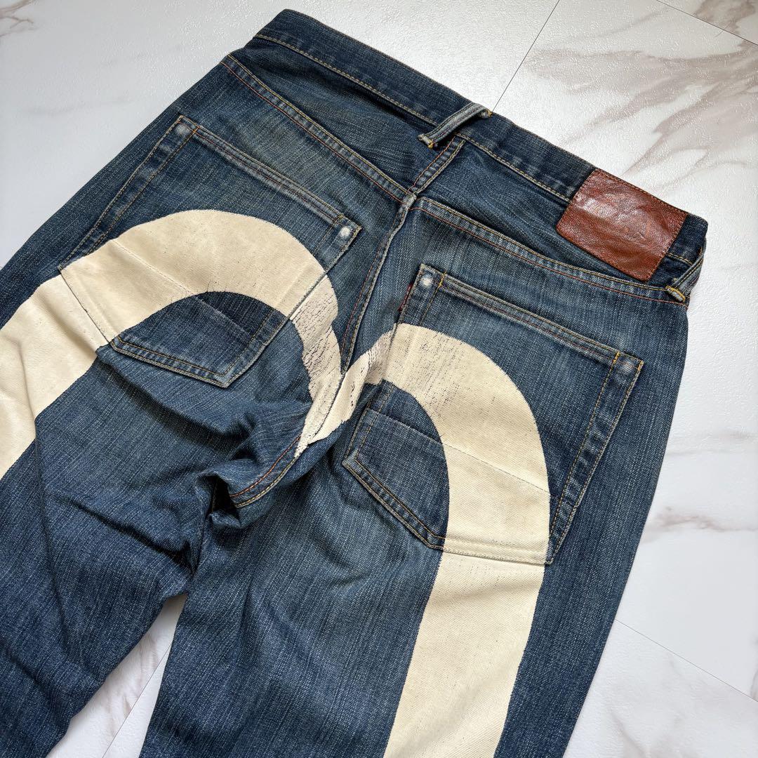 美品✨️EVISU 大黒 白 W30×35 デニムジーンズ カモメペイント