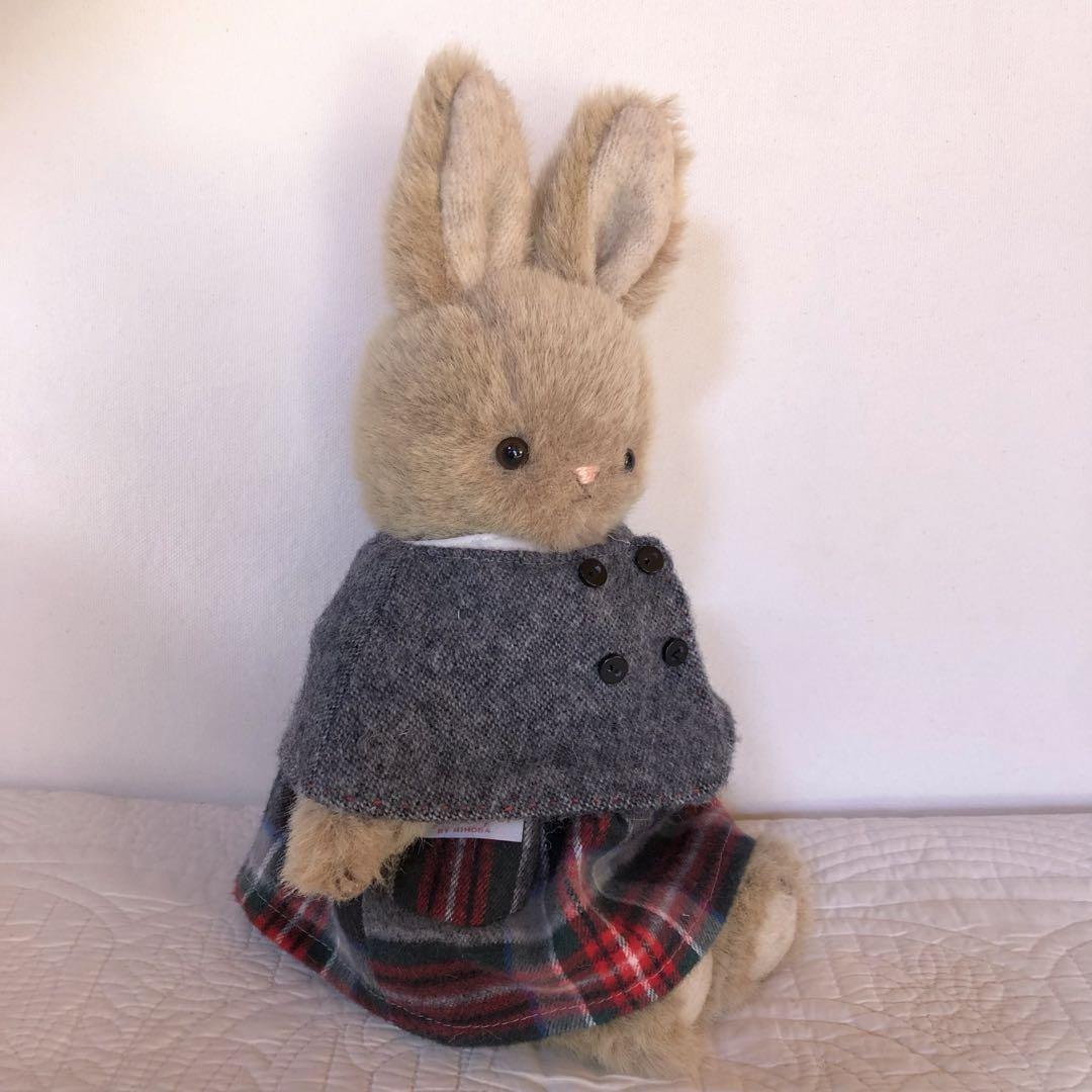 ハンドメイド　冬のもふもふうさぎちゃん　ぬいぐるみ