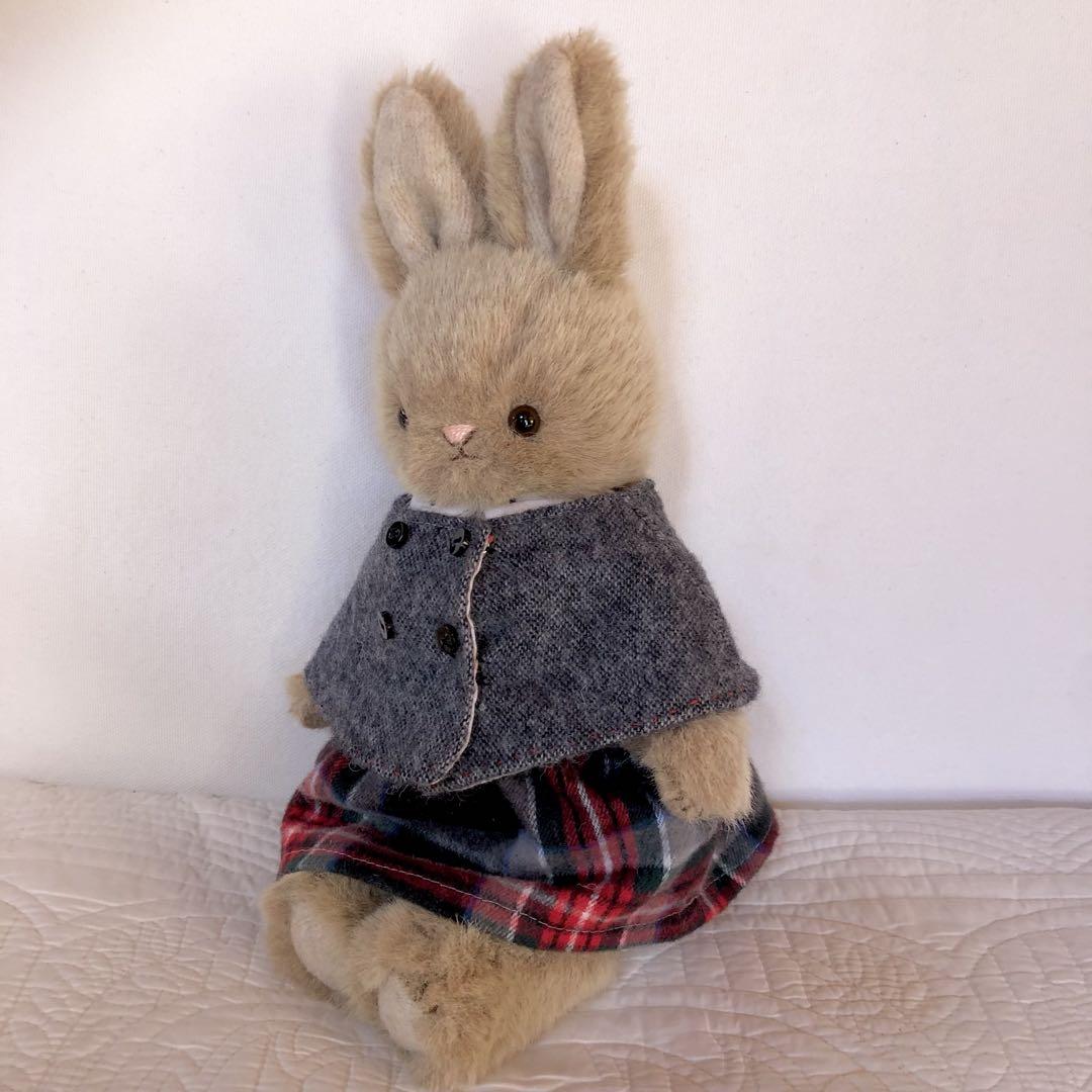 ハンドメイド　冬のもふもふうさぎちゃん　ぬいぐるみ