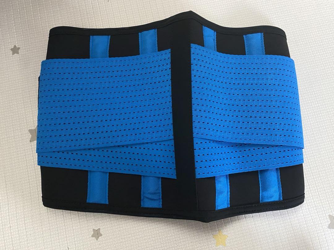 ウエストシェイパー シェイプアップベルト メンズ レディース XS 青