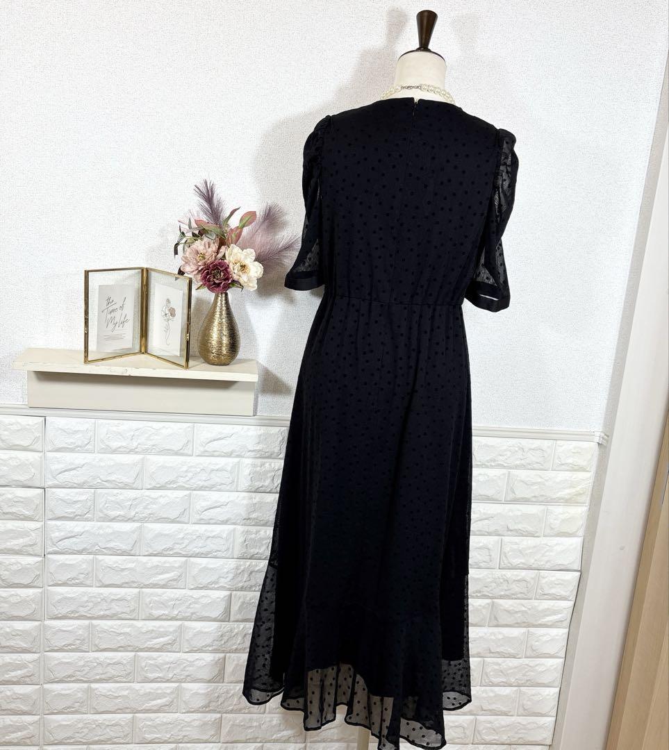 Chaco　ROSSO　ワンピース　ドットフロッキードレス　別注　結婚式