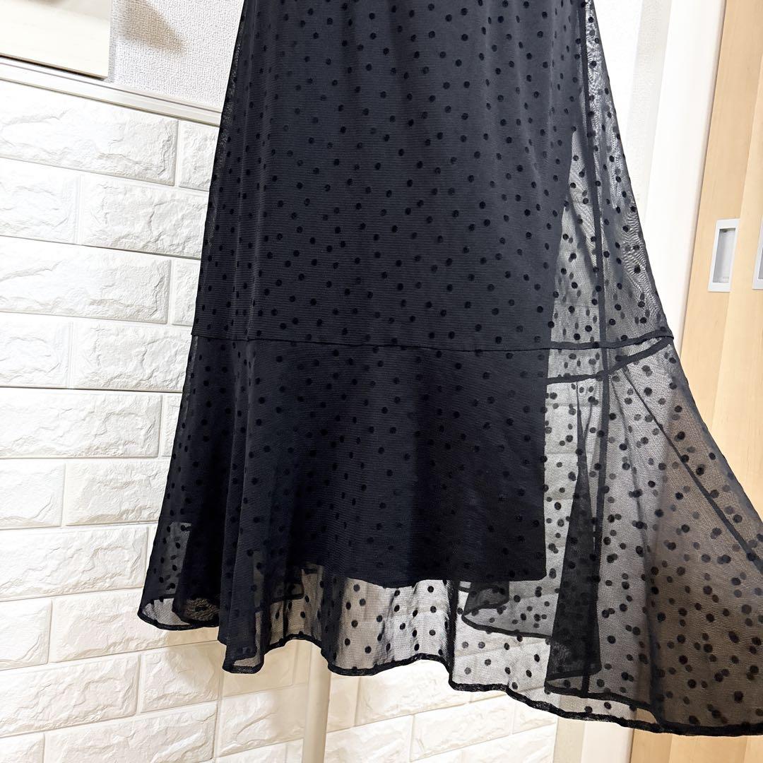 Chaco　ROSSO　ワンピース　ドットフロッキードレス　別注　結婚式