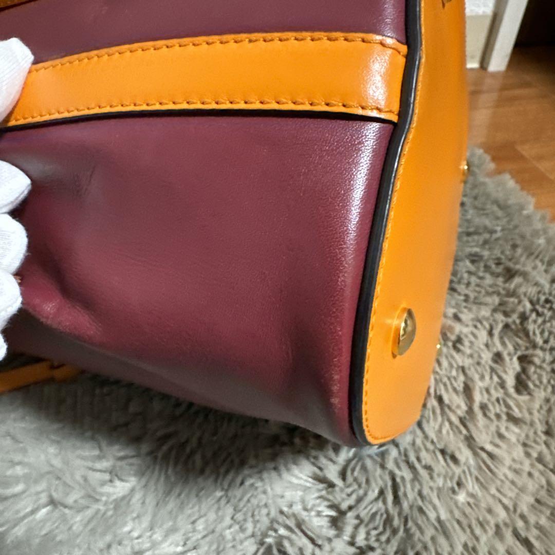 BURBERRY バーバリー ショルダーバッグ ツートーン ペギー バケット