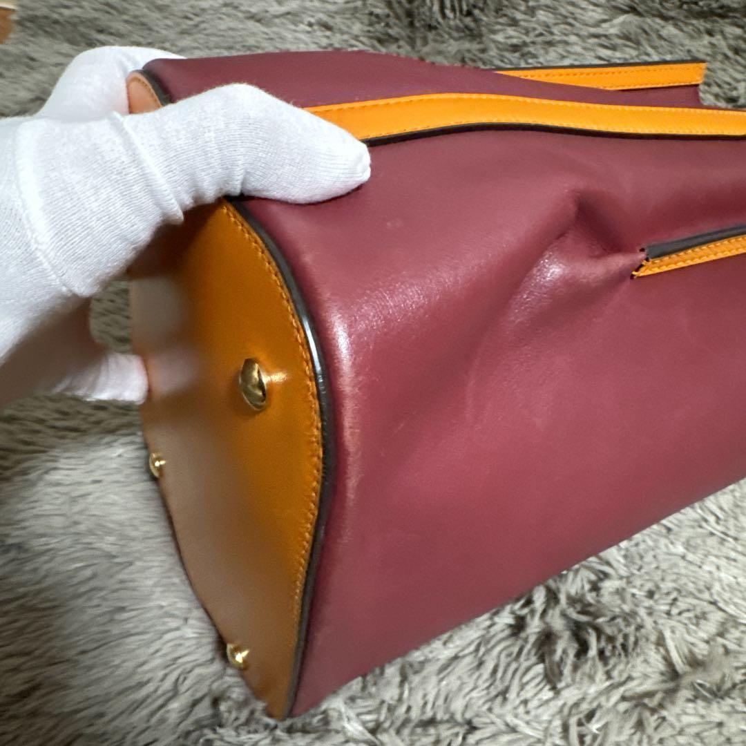 BURBERRY バーバリー ショルダーバッグ ツートーン ペギー バケット