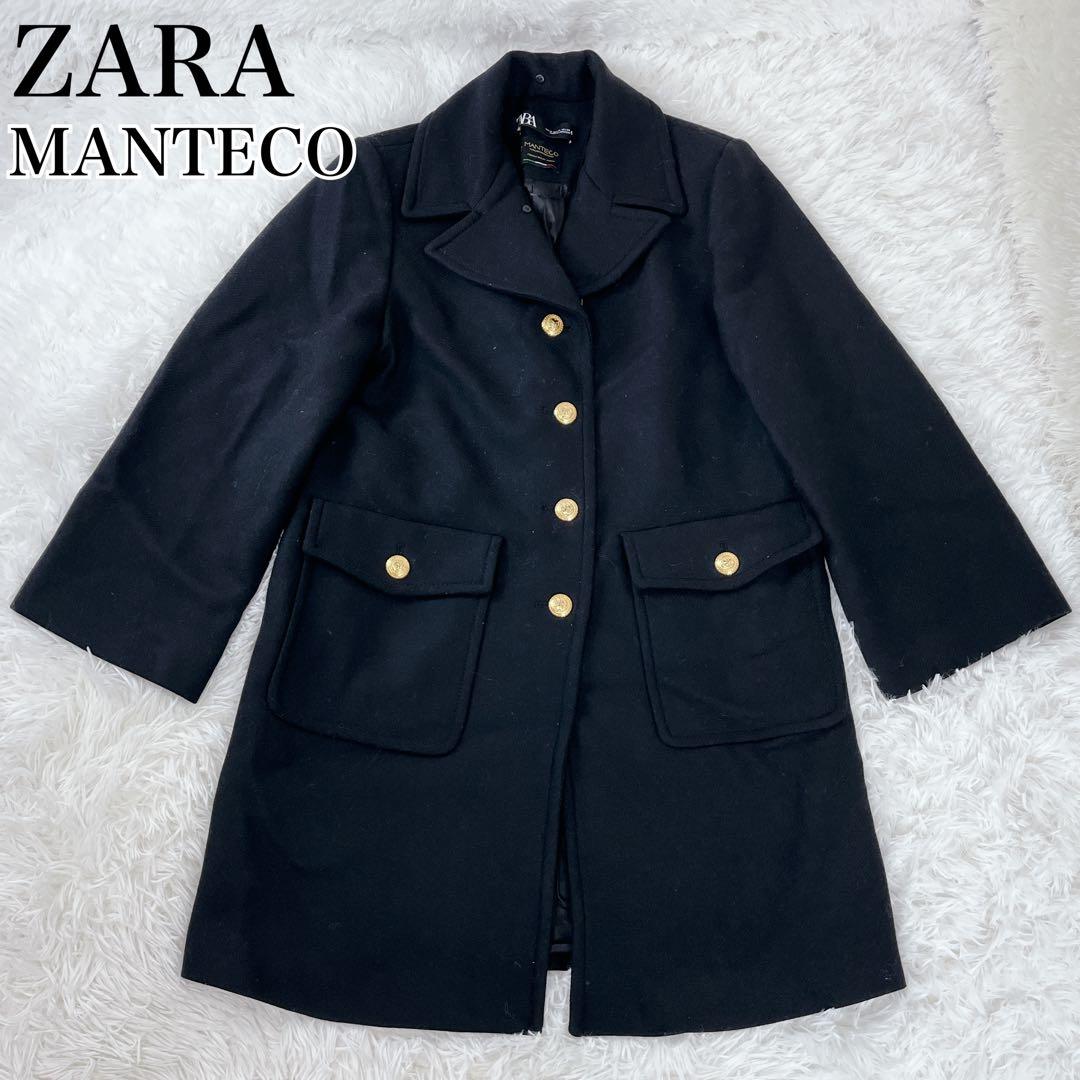 美品 ZARA 高級 MANTECO チェスターコート 金ボタン M