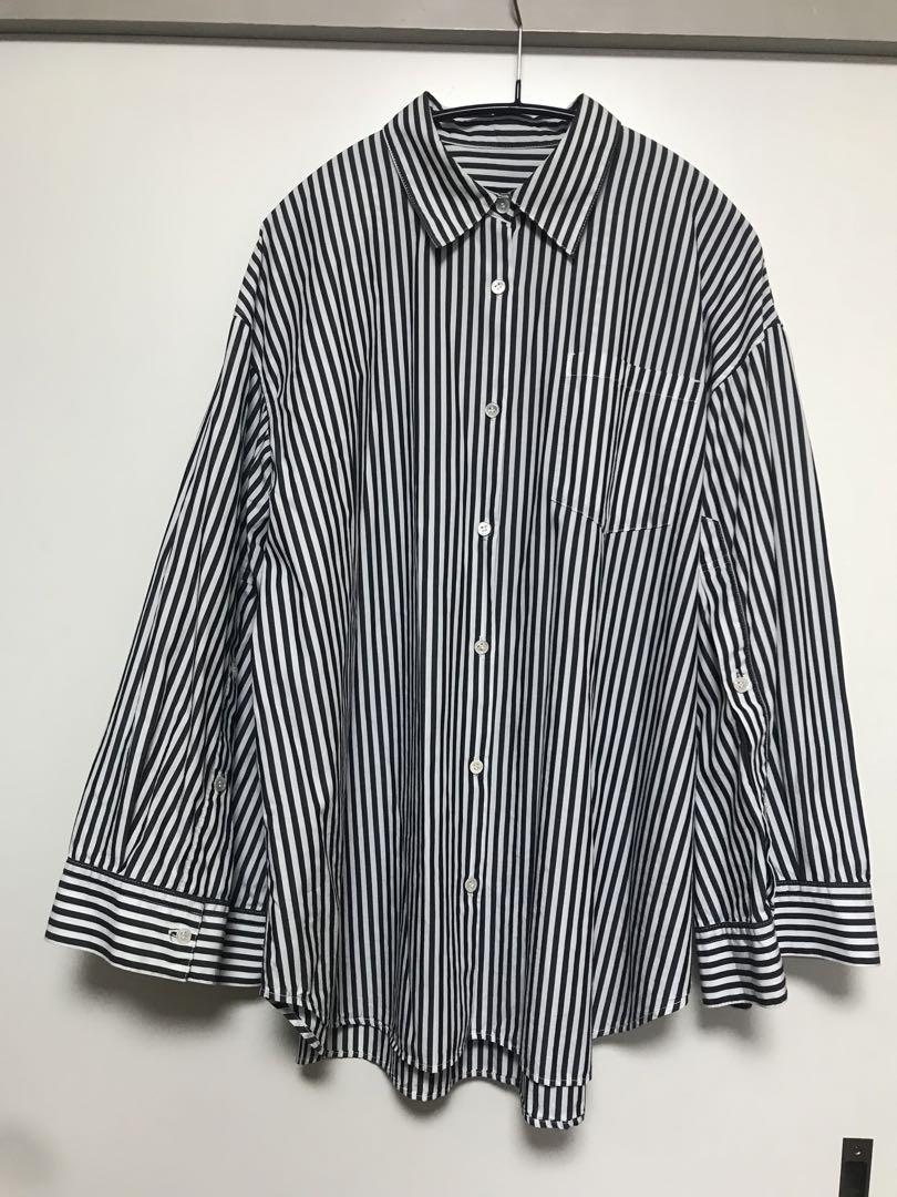 ZOZO限定】OVER SILHOUETTE SH STRIPE / オーバーサイズ