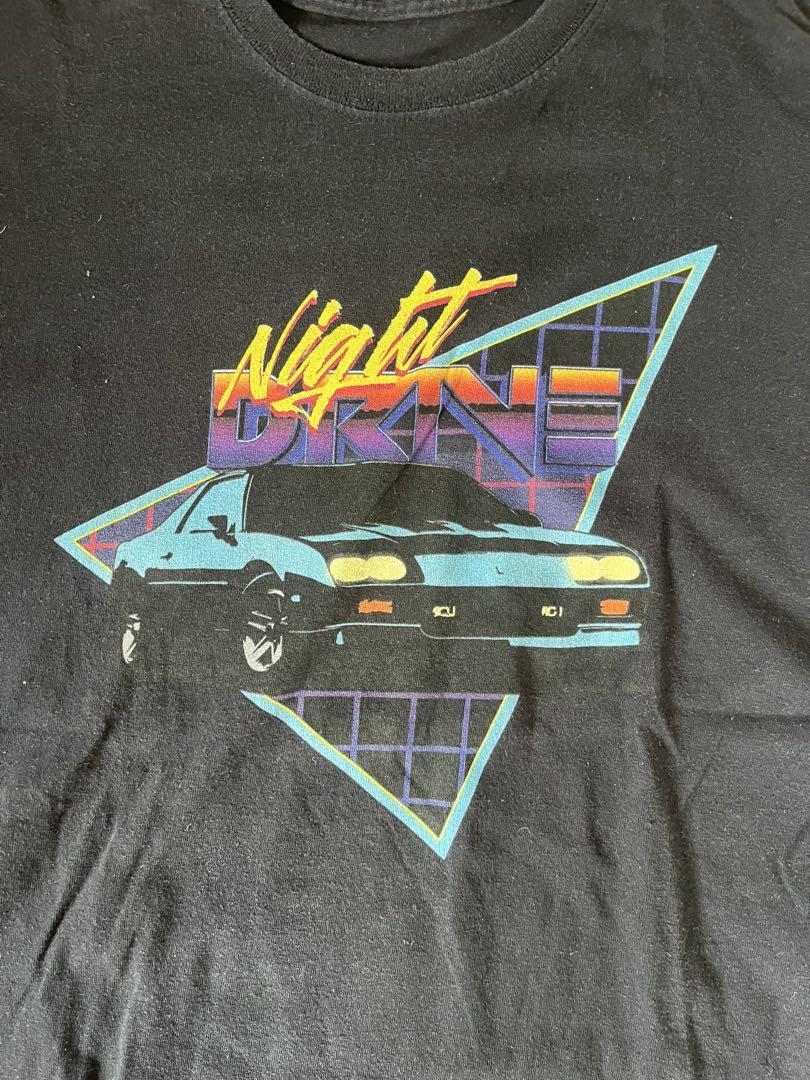Night Drive アメ車 vintage Tシャツ 黒　XL フェード
