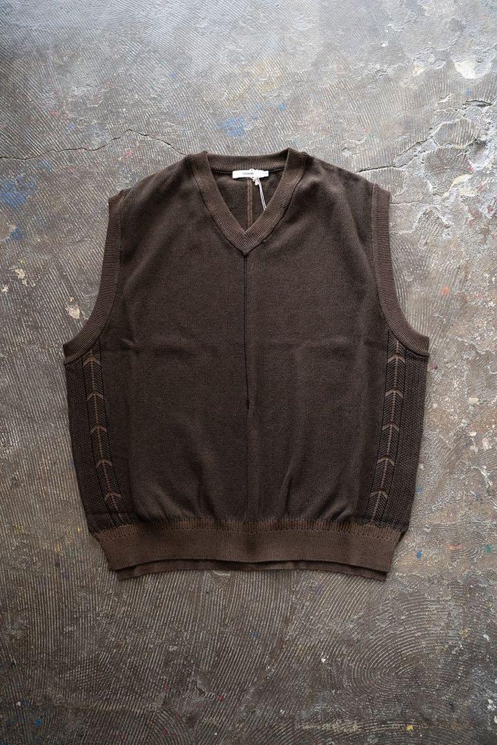 ヤシキ　ベストニットサイズ1 Yozora V-neck Vest(BROWN)