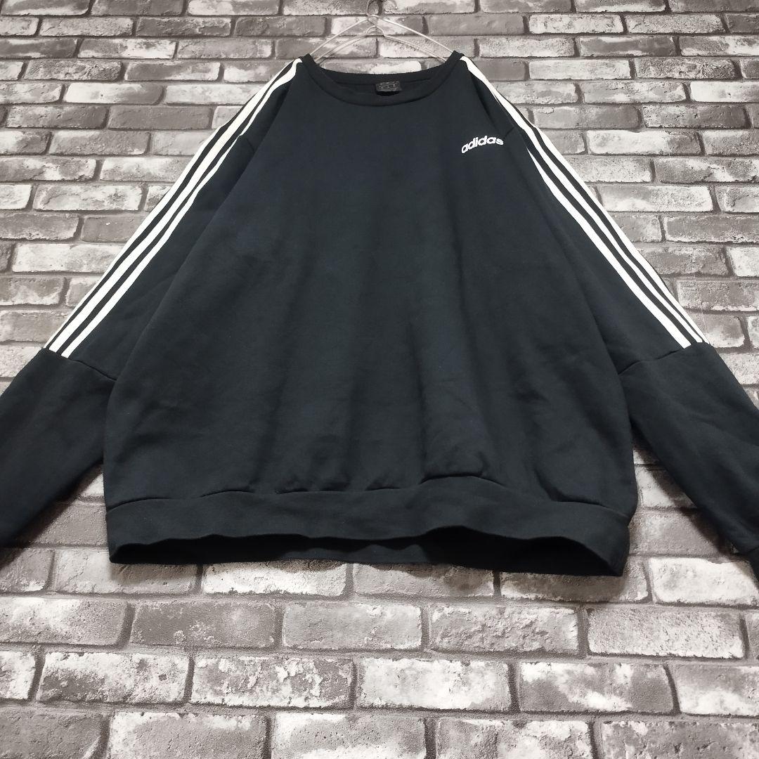 超オーバーサイズ6XOadidasスウェットトレーナー三本線スリーラインゆるダボ