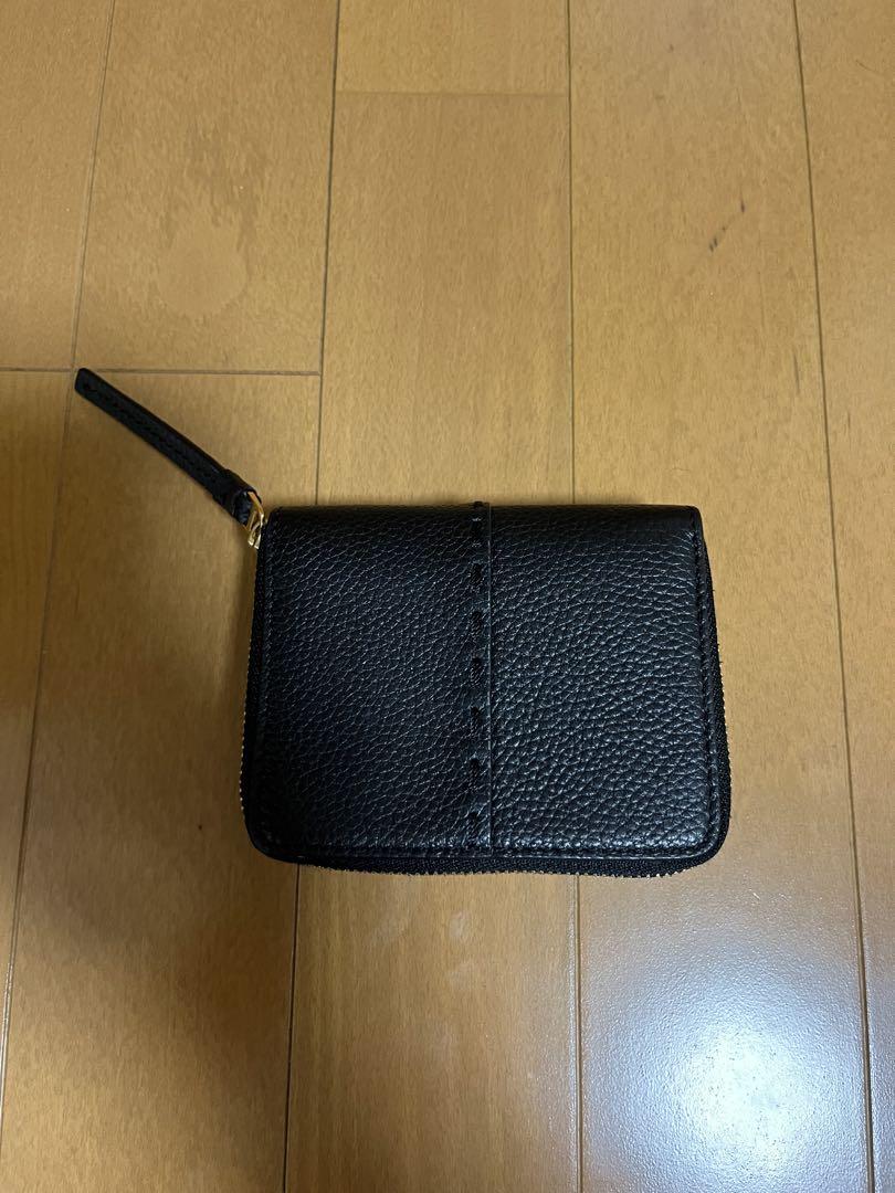 TORY BURCH 黒 レザー 二つ折り財布