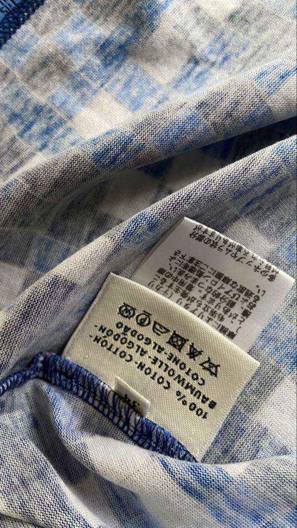 Hermès 幾何学模様 シルク 半袖シャツ