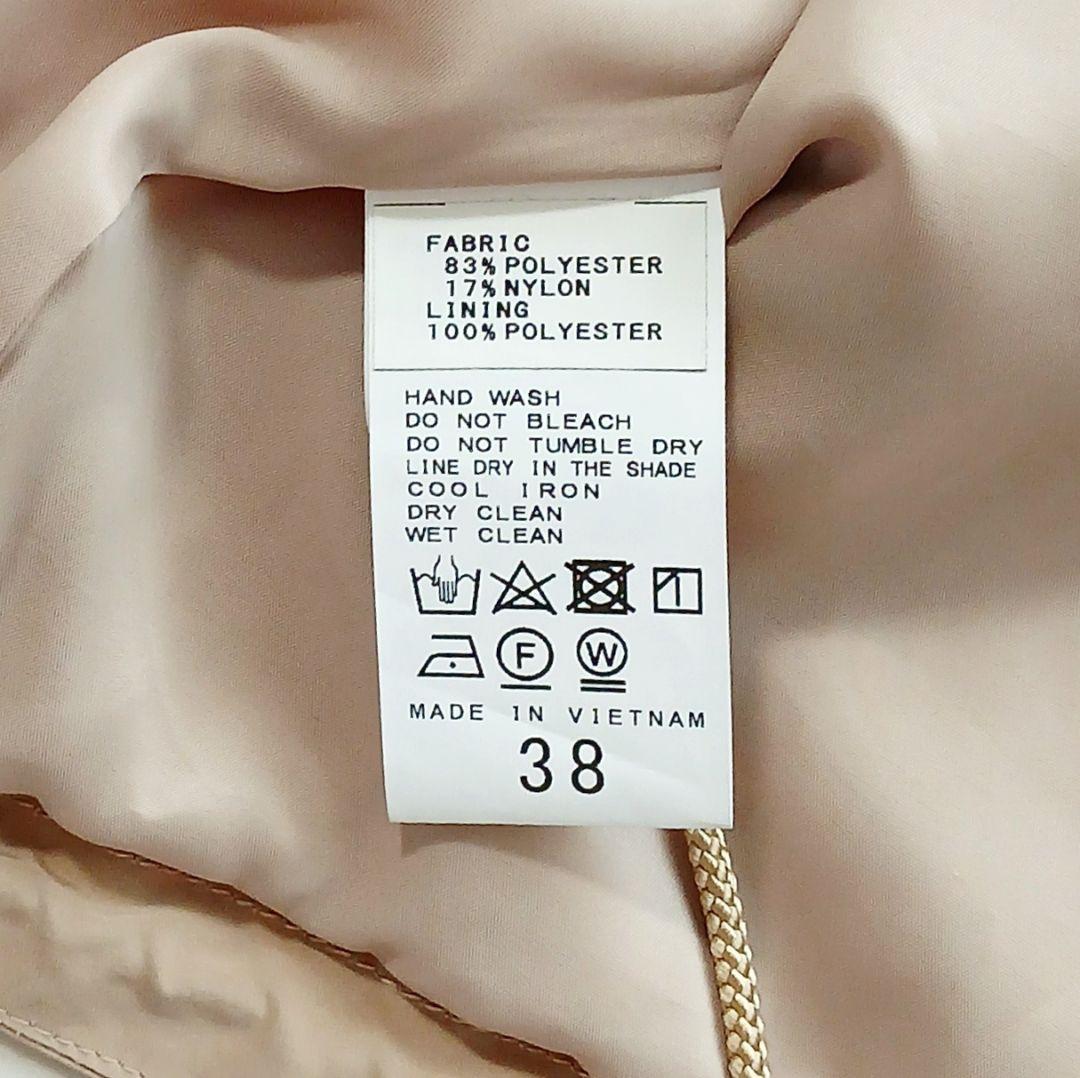 美品 スピックアンドスパン タフタフーディブルゾン 38 ベージュ 2WAY