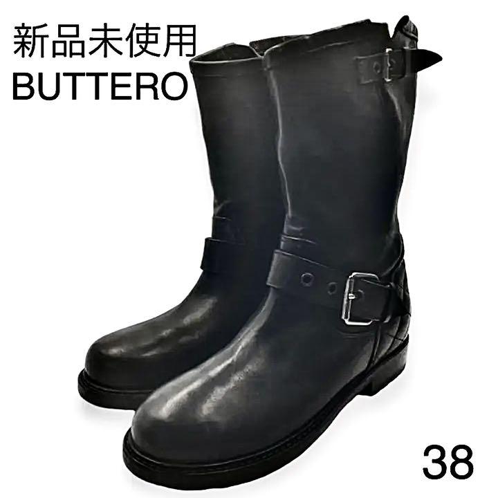 ブラック系,27cm素晴らしい価格 【未使用】BUTTERO(ブッテロ)レザー ...