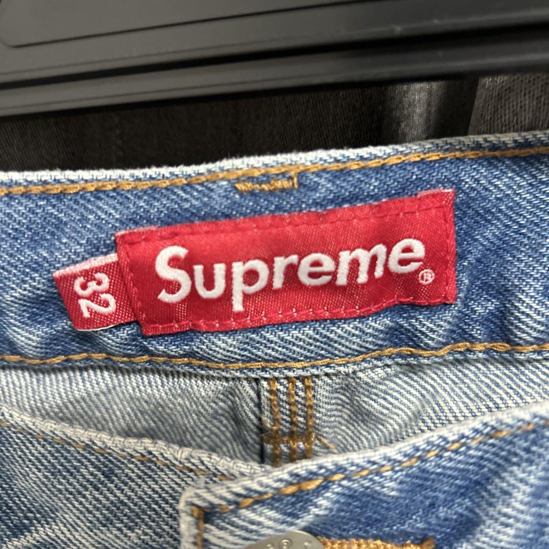Supreme デニムパンツ ダブルニー ライトブルー 値下げ可能