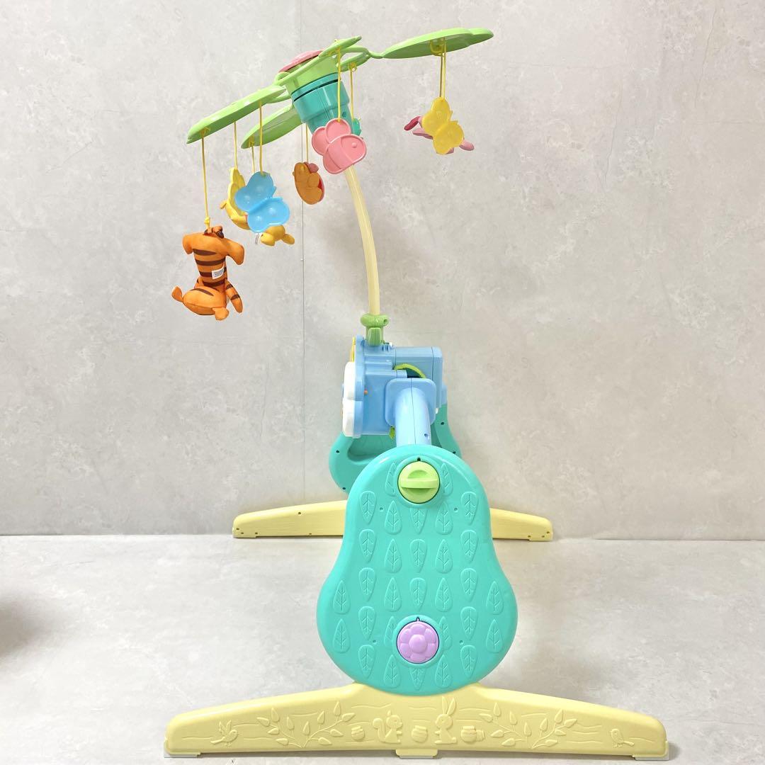 【美品】くまのプーさんえらべる回転6wayジムにへんしんメリー　付属品完品