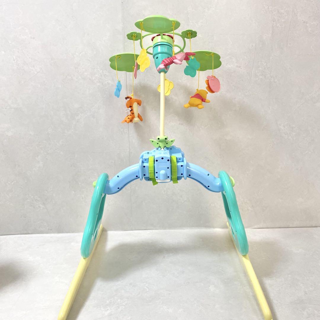 【美品】くまのプーさんえらべる回転6wayジムにへんしんメリー　付属品完品