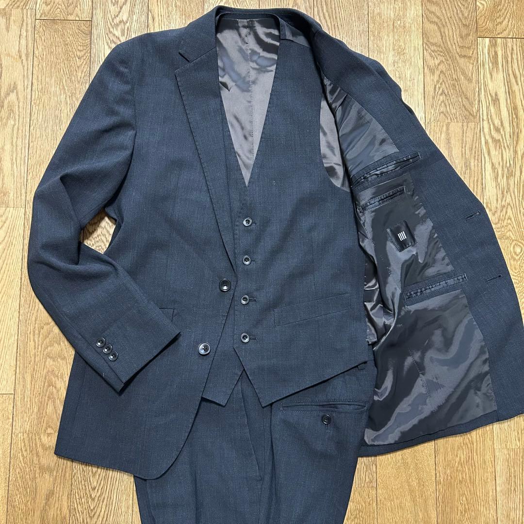 SUIT SELECT 4S スリーピーススーツ Y4 チャコールグレーS・SUIT SELECT