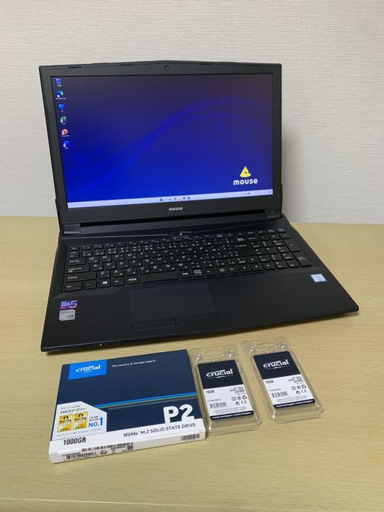 高性能【i7 8750H 32G 2TB 】Mouse 15.6型FHD