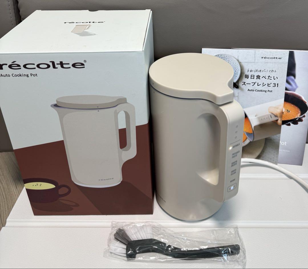 レコルト　Auto Cooking Pot クリームホワイト　自動調理ポット