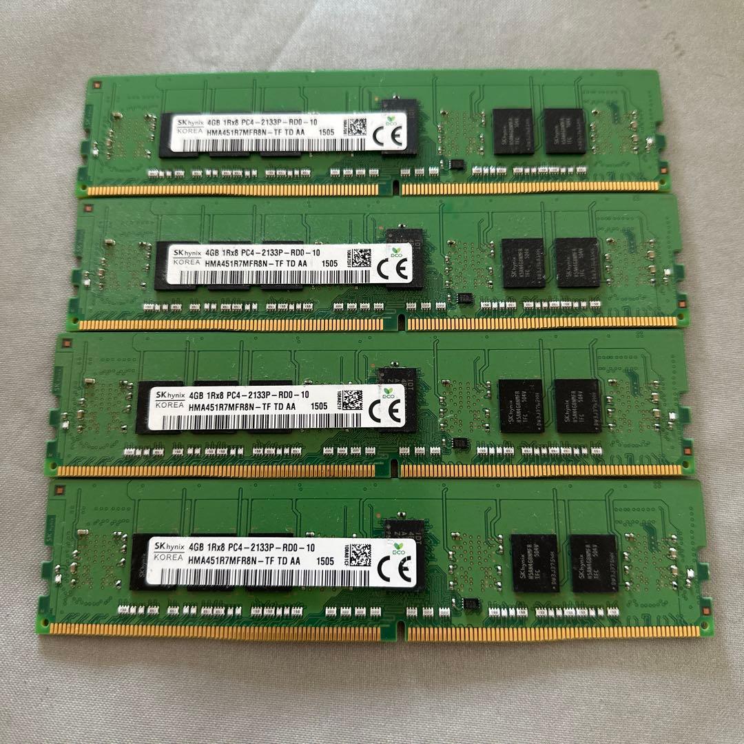 モデル着用&注目アイテム 4GB 1Rx8 PC4-2666V 4枚セット 16GB