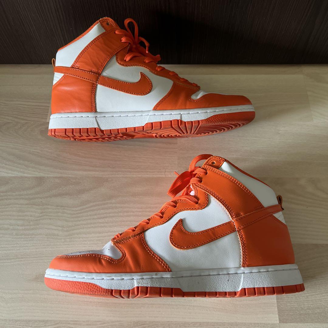 シューズ(男性用) nike dunk high orange blaze 27cm