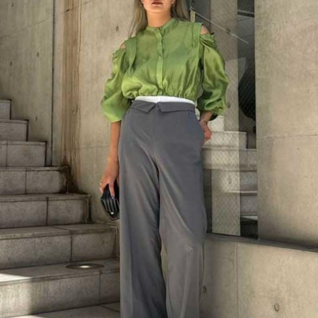 MEDI 2WAY SHEER CREPE COMPACT SHIRT アメリ