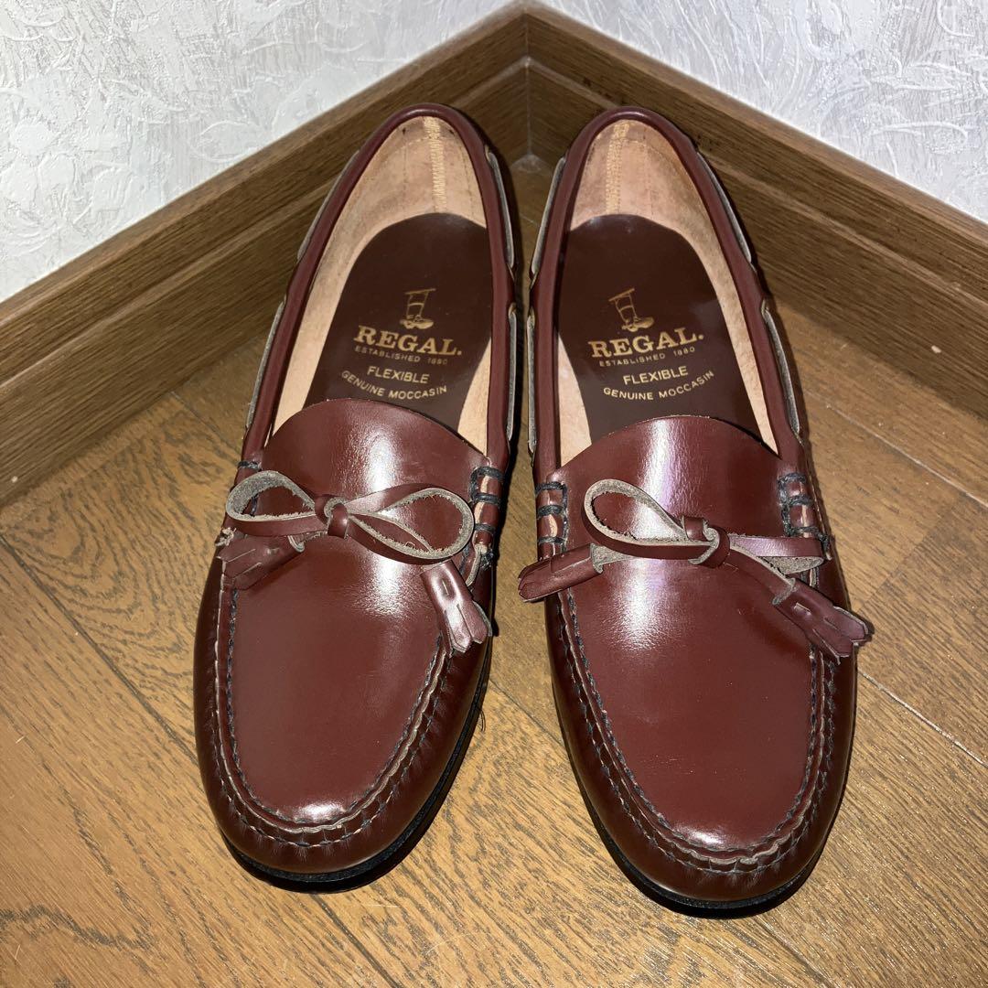 REGAL リーガル ローファー リボン ブラウン23.5cm - メルカリ