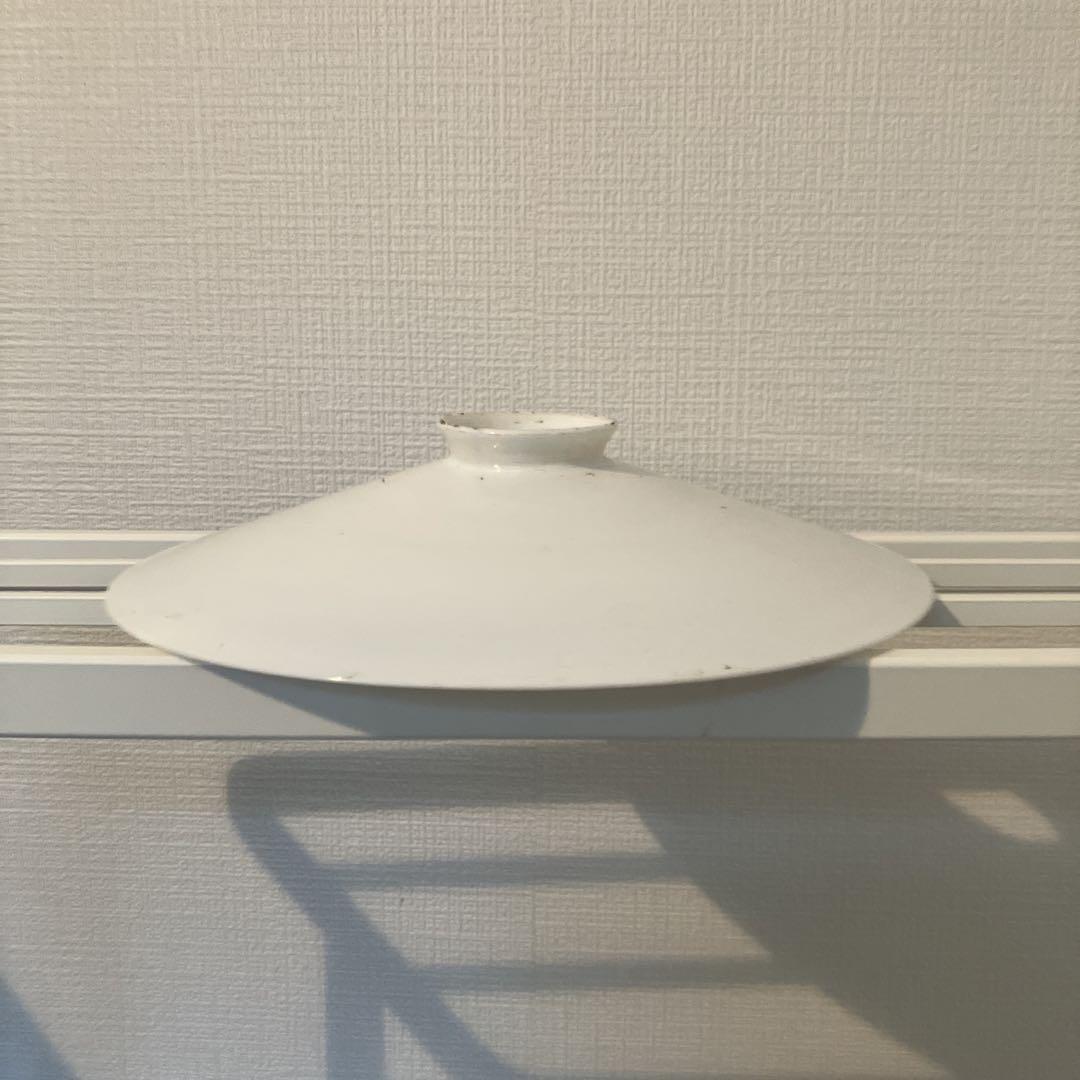昭和レトロアンティークホワイト 陶器 ランプシェード 直径約23cm