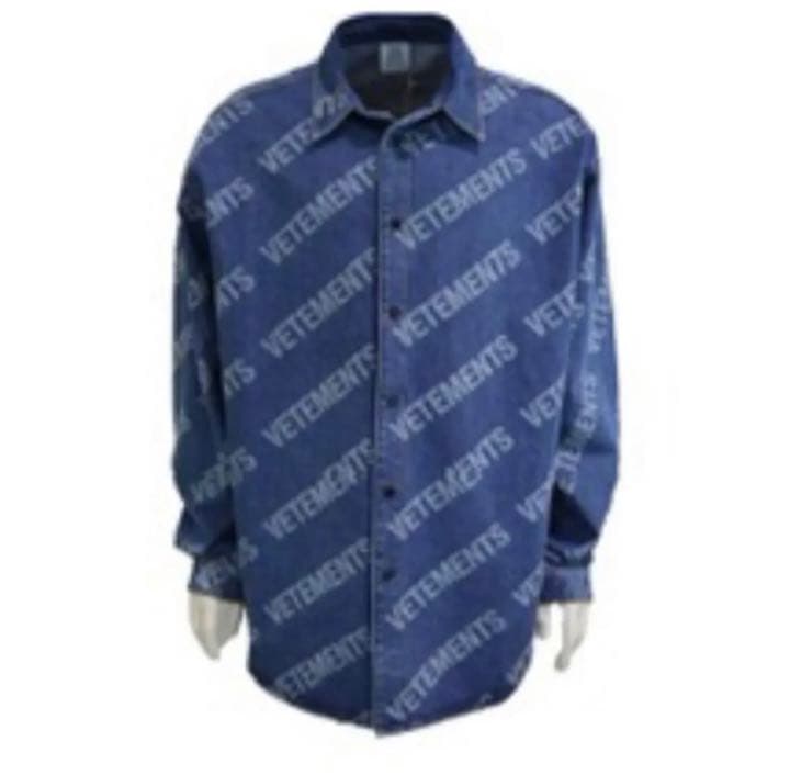 VETEMENTS のロゴデニムシャツ シャツ ヴェトモン | www.galicbinamada.com