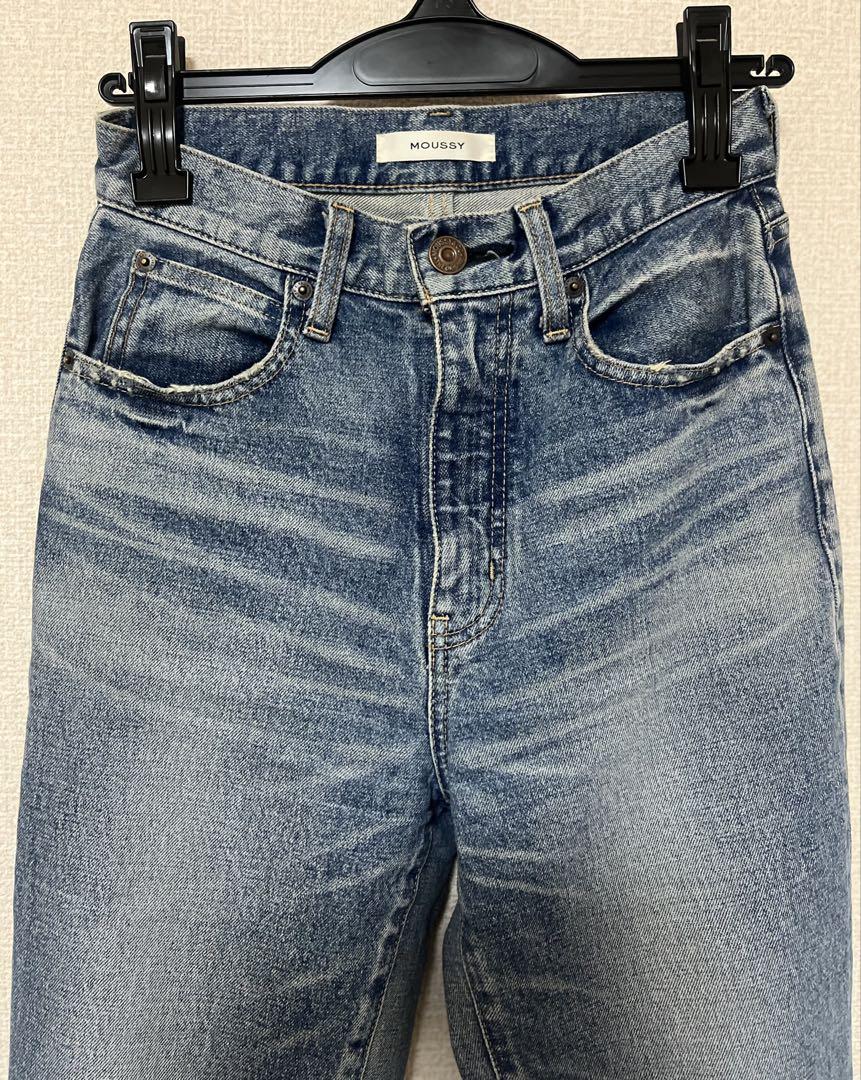 【美品】moussy MVSフレアデニム 25