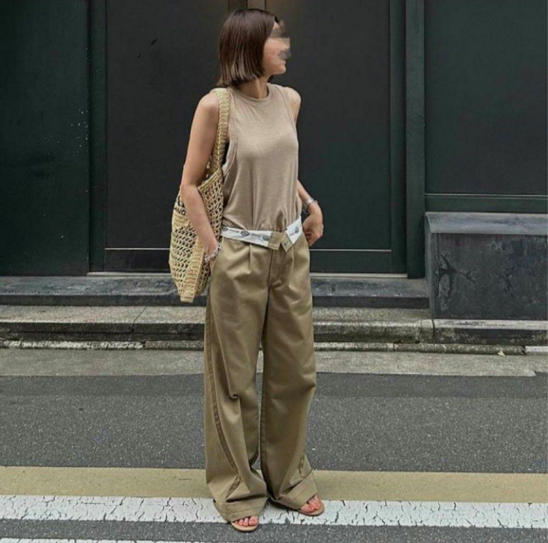 初期 ok.soon × dickies ワイドチノ オクスン ベージュ S