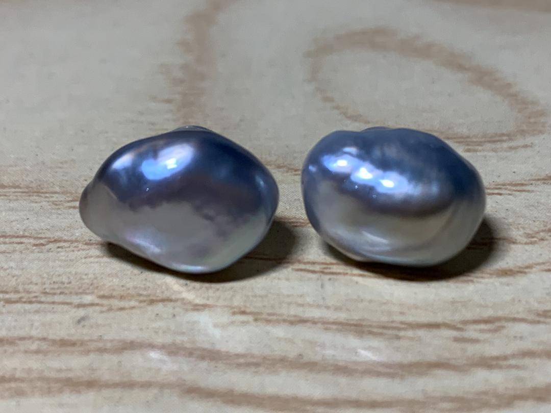 Pt900 ケシパール ピアス バロック パール