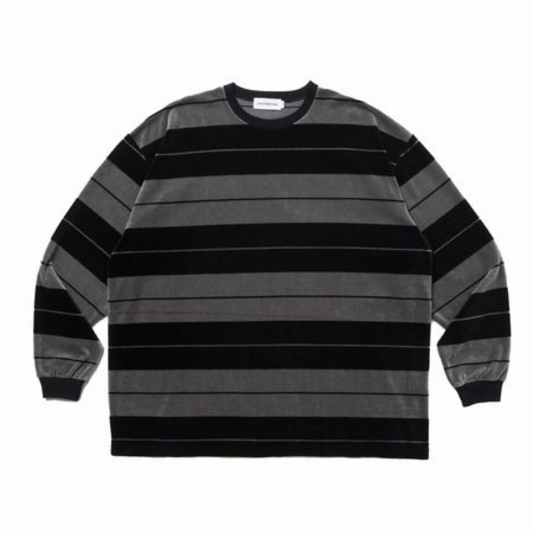 新品同様 25ss COOTIE KJ着 ベロア ボーダー L/S Tee M