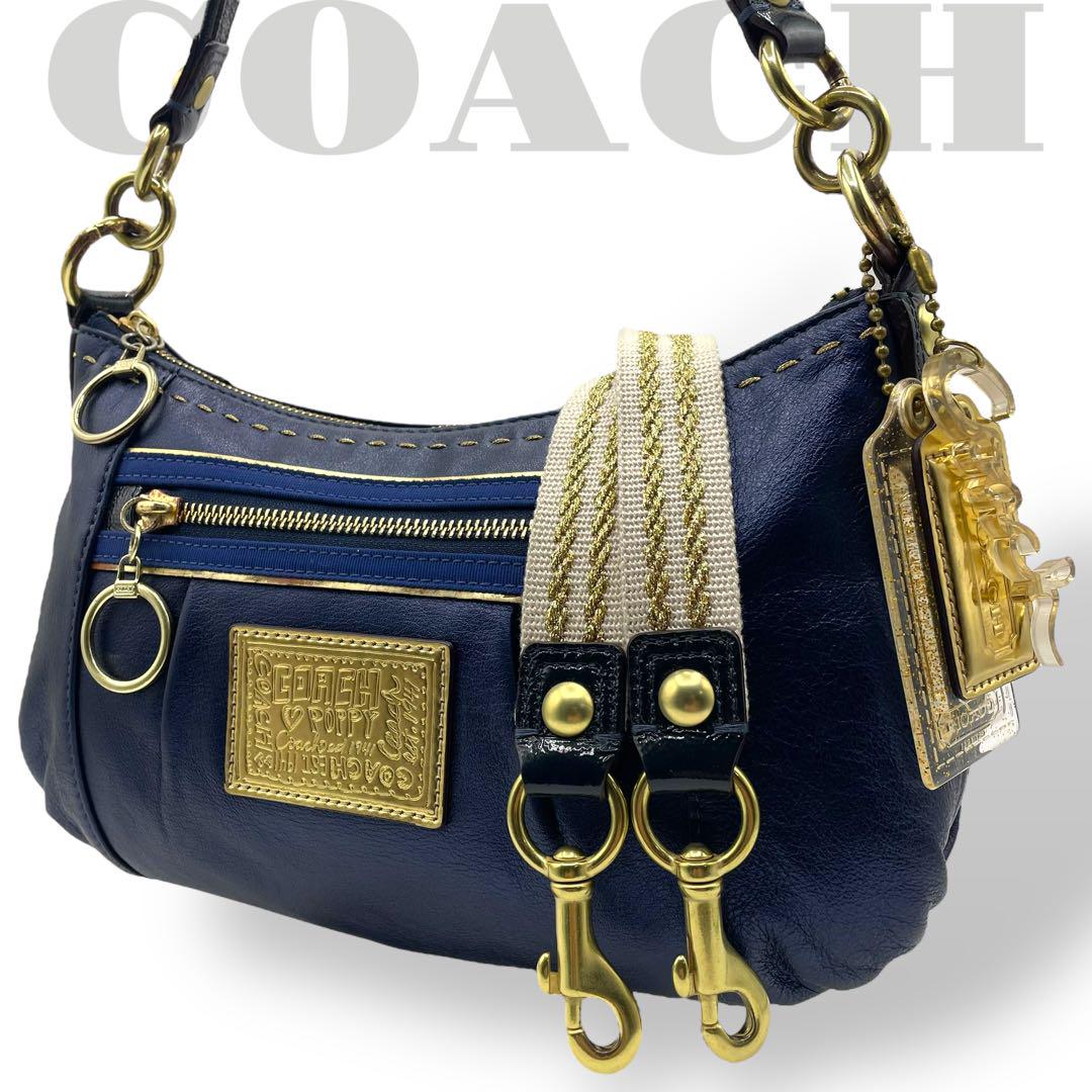 COACH コーチ レザー 2way ショルダーバッグ ハンドバック ブラック