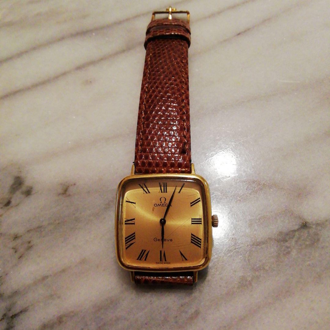 OMEGA ゴールド スクエア 手巻き時計